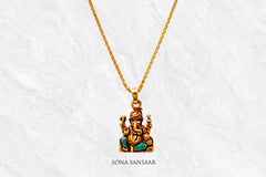 Royal Ganesh Gold Pendant | Sona Sansaar