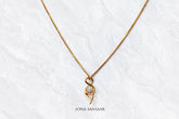 Jyoti Leaf Gold Pendant and Earring Set | Sona Sansaar