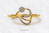Halo Stream Two Tone Ring | Sona Sansaar