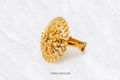 Suryara Gold Filigree Ring | Sona Sansaar