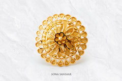 Suryara Gold Filigree Ring | Sona Sansaar
