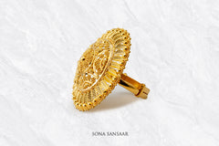 Varnika Gold Filigree Ring | Sona Sansaar