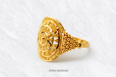 Sudar Gold Filigree Ring | Sona Sansaar