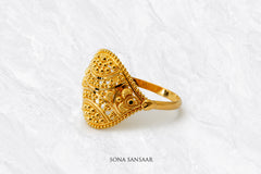 Arunira Gold Filigree Ring | Sona Sansaar