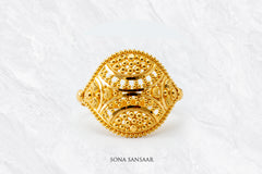 Arunira Gold Filigree Ring | Sona Sansaar