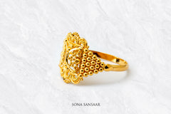 Mandira Gold Filigree Ring | Sona Sansaar