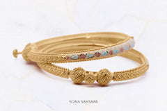 Twilight Serenity Coloured Bangle Pair | Sona Sansaar