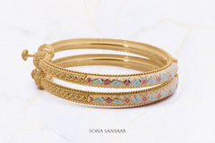 Twilight Serenity Coloured Bangle Pair | Sona Sansaar