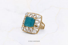 Sea Matrix Aquamarine Ring | Sona Sansaar