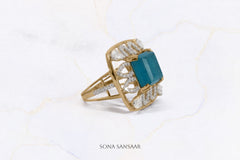 Sea Matrix Aquamarine Ring | Sona Sansaar