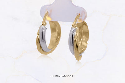 Bare Wreath Two-Tone Bali Earrings | Sona Sansaar