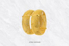 Imperial Culcutti Screw Bangle Pair | Sona Sansaar