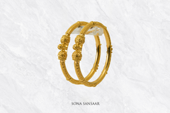 Monarch Gold Bangle Pair | Sona Sansaar