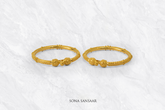 Monarch Gold Bangle Pair | Sona Sansaar