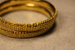 Classic Calcutta Gold Bangle Pair