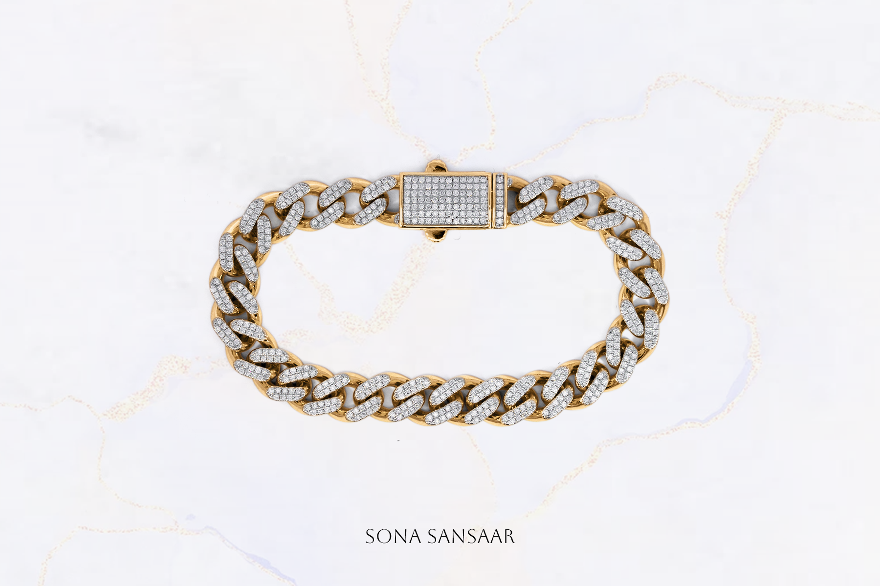 Iced Chains Diamond Bracelet | Sona Sansaar
