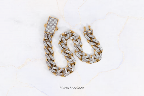 Iced Chains Diamond Bracelet | Sona Sansaar