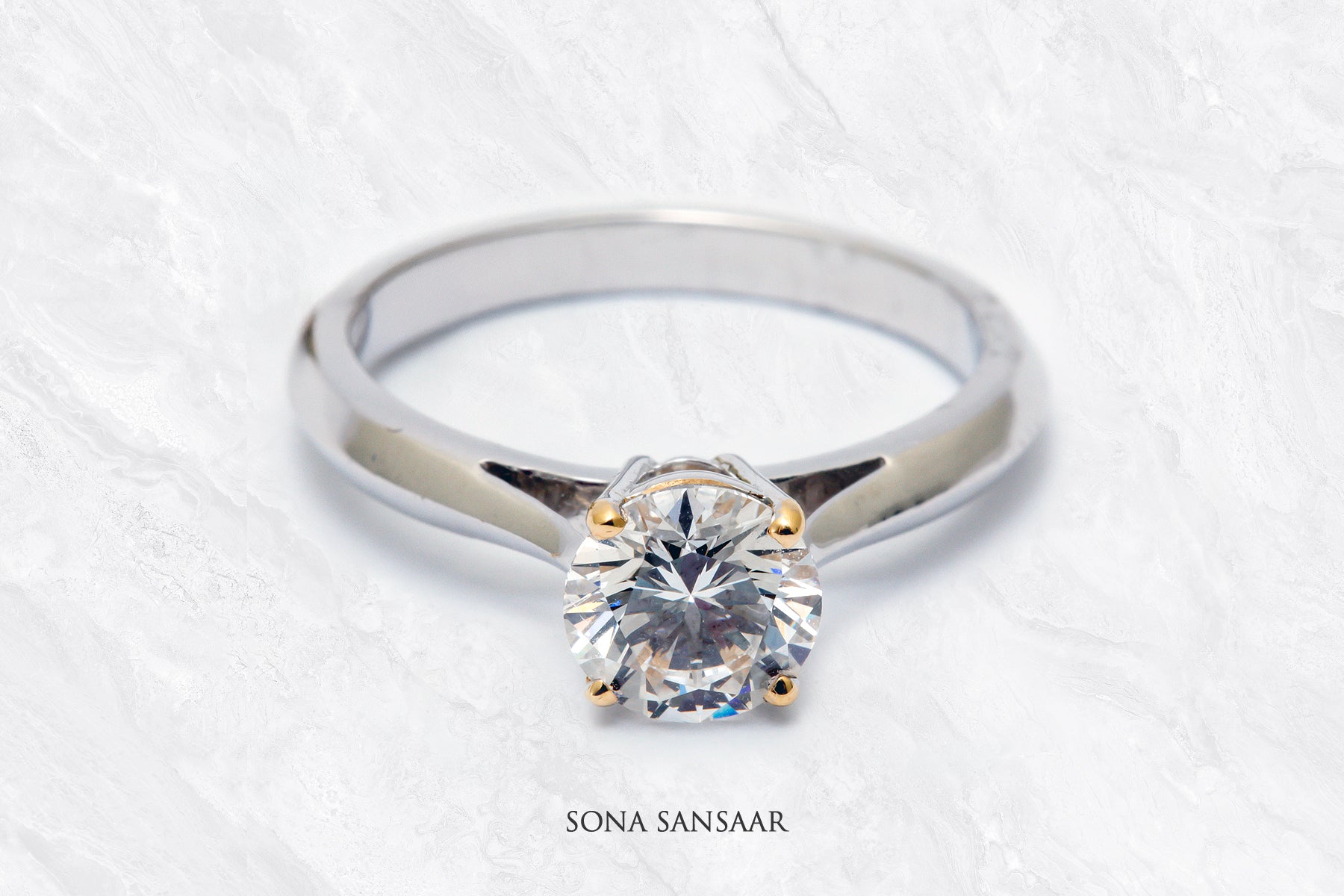 Clarisse Lab Grown Diamond Ring | Sona Sansaar