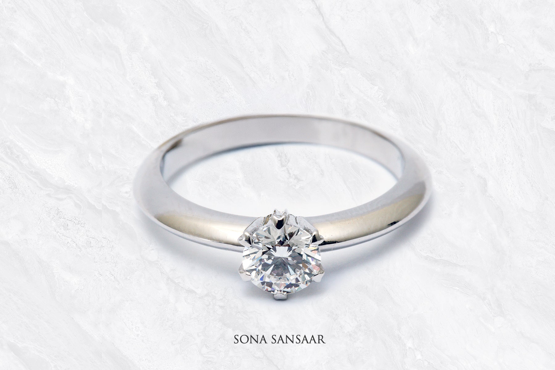 Caelene Lab Grown Diamond Ring | Sona Sansaar