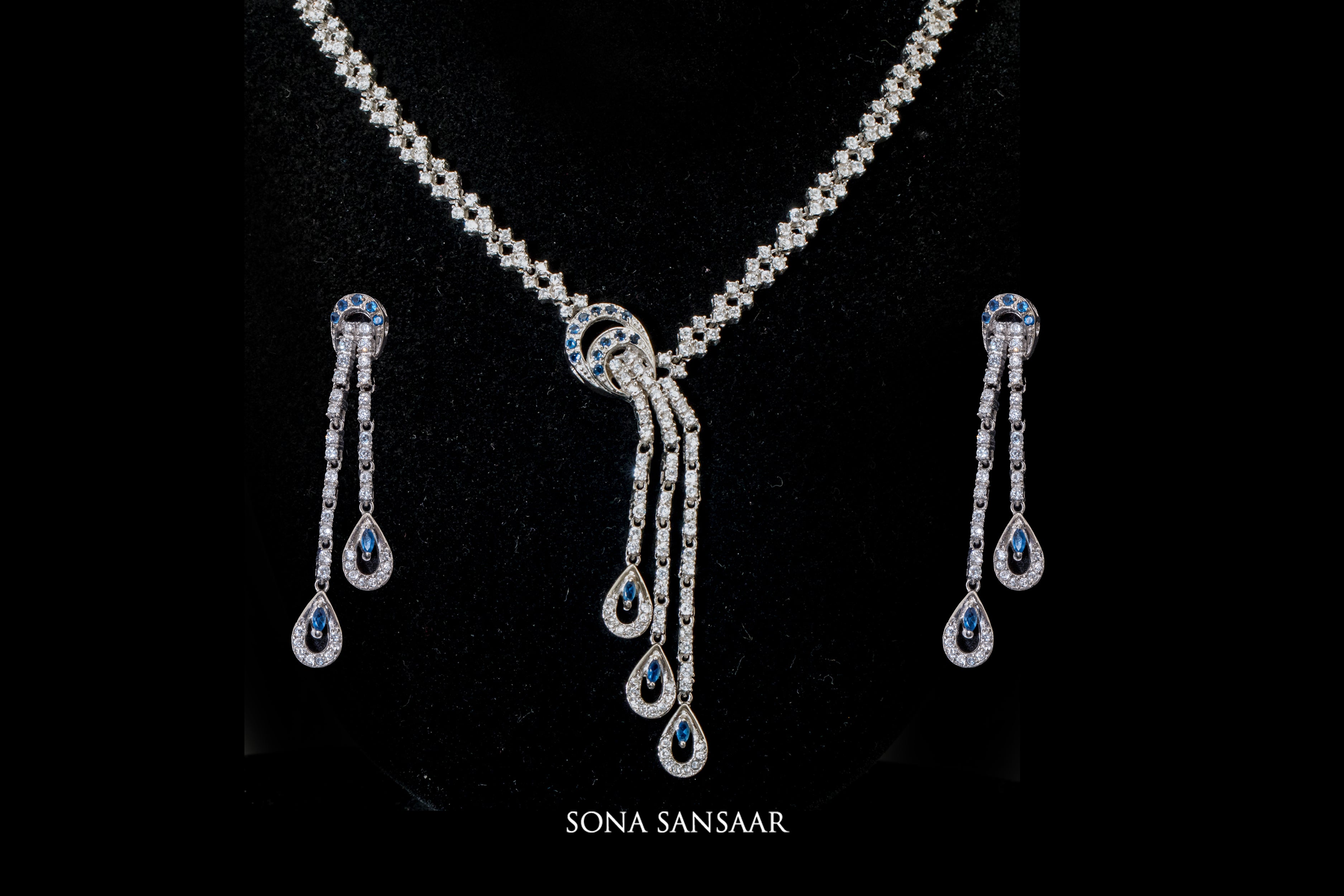 Sirena Sterling Silver Necklace Set | Sona Sansaar