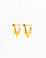 22K Gold Punjabi Bali Earrings | Traditional Gold Hoop Bali NZ