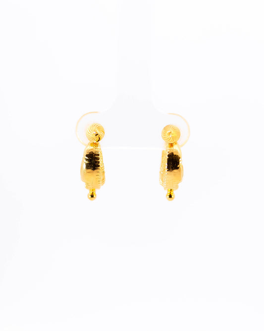 22K Gold Punjabi Bali Earrings | Traditional Gold Hoop Bali NZ