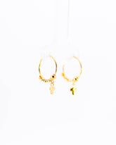 22K Gold Small Fancy Hoop Earrings | Delicate Hanging Gold Hoops NZ