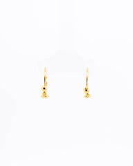 22K Gold Small Fancy Hoop Earrings | Delicate Yellow Gold Sleeper Hoops NZ