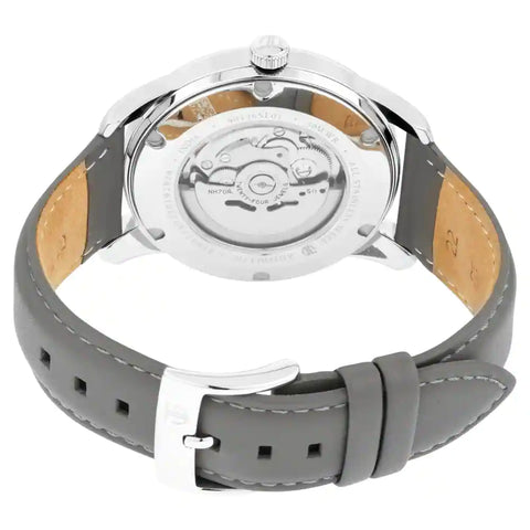 Titan Grey Leather Automatic Watch - 90126SL01