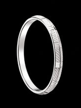 Men's Solid Sterling Silver Kada | 925 Silver Textured Bangle 69.9mm
