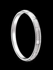 Men's Solid Sterling Silver Kada | 925 Silver Textured Bangle 69.9mm