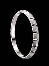 Solid Sterling Silver Men's Faceted Bangle | 70mm Luxury Silver Kada