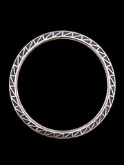 Men's Oxidized Tribal Sterling Silver Bangle | 925 Chevron Kada 69.9mm