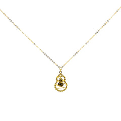 Exquisite 22K Yellow Gold Fancy Delicate Italian Chain with Floral Pendant | 3.58g High-Purity Solid Gold, Intricate Cutout Textured Fine Necklace Set