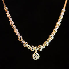 Luxury 18K Yellow Gold Infinity Wave Diamond Necklace & Earrings Set | 2.24 CTW Brilliant VS-SI Diamonds, 240 Stones, 17.87g Solid Gold Premium Bridal Jewelry Ensemble