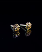 22K Gold Flower Stud Earrings | Dainty Yellow Gold Floral Studs NZ
