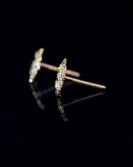 22K Gold Flower Stud Earrings | Yellow Gold Filigree Mandala Studs NZ