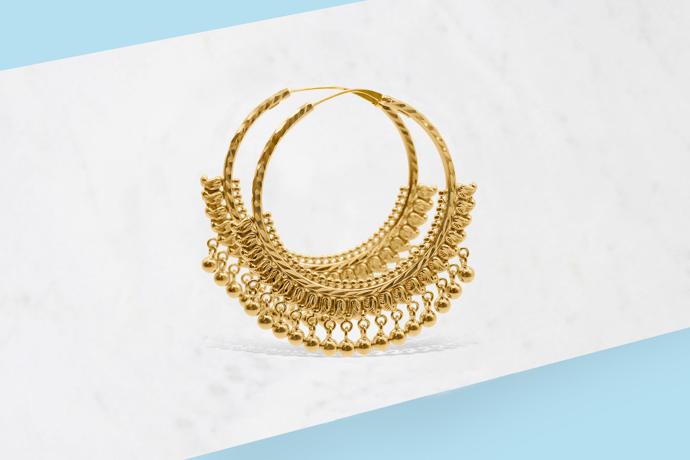 SPE Gold -Stunning Round Design Gold earring