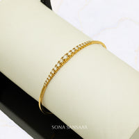 Thumbnail for 18K Flexi Bangle with Natural Diamonds 2