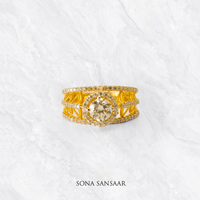 Thumbnail for Halo CZ Gold Ring | Sona Sansaar