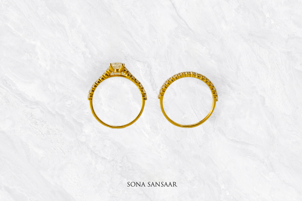 Starfire CZ Gold Ring | Sona Sansaar