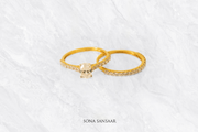 Starfire CZ Gold Ring | Sona Sansaar