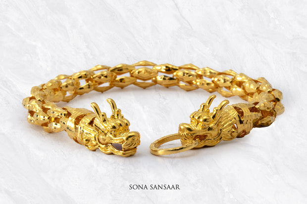 Dragon Gold Bracelet | Sona Sansaar