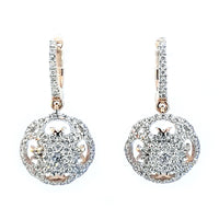 Thumbnail for Diamond Parasol Hoop Earrings