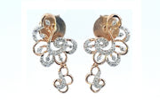Diamond Swirled Drop Earrings