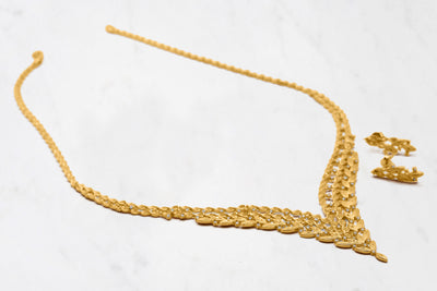 Elegant Italian Necklace Set with Cubic Zirconia