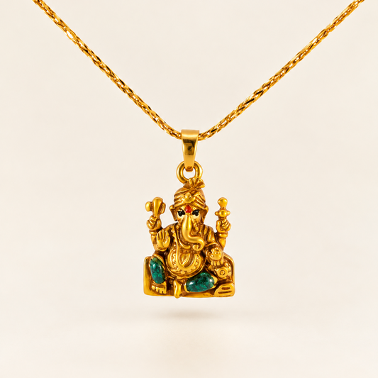 Royal Ganesh Gold Pendant