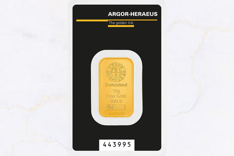 10 Gram Minted Bar - Argor Heraeus