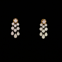 Thumbnail for Luxury 18K Yellow Gold Heart Link Diamond Necklace & Earrings Set | 2.35 CTW Brilliant VS-GH Diamonds, 377 Stones, 19.95g Solid Gold Premium High Jewelry Bridal Ensemble