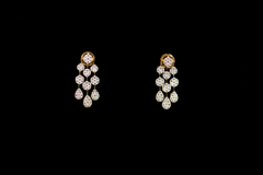 Luxury 18K Yellow Gold Heart Link Diamond Necklace & Earrings Set | 2.35 CTW Brilliant VS-GH Diamonds, 377 Stones, 19.95g Solid Gold Premium High Jewelry Bridal Ensemble
